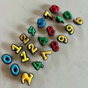 Colored Number Jibbitz for CROCS